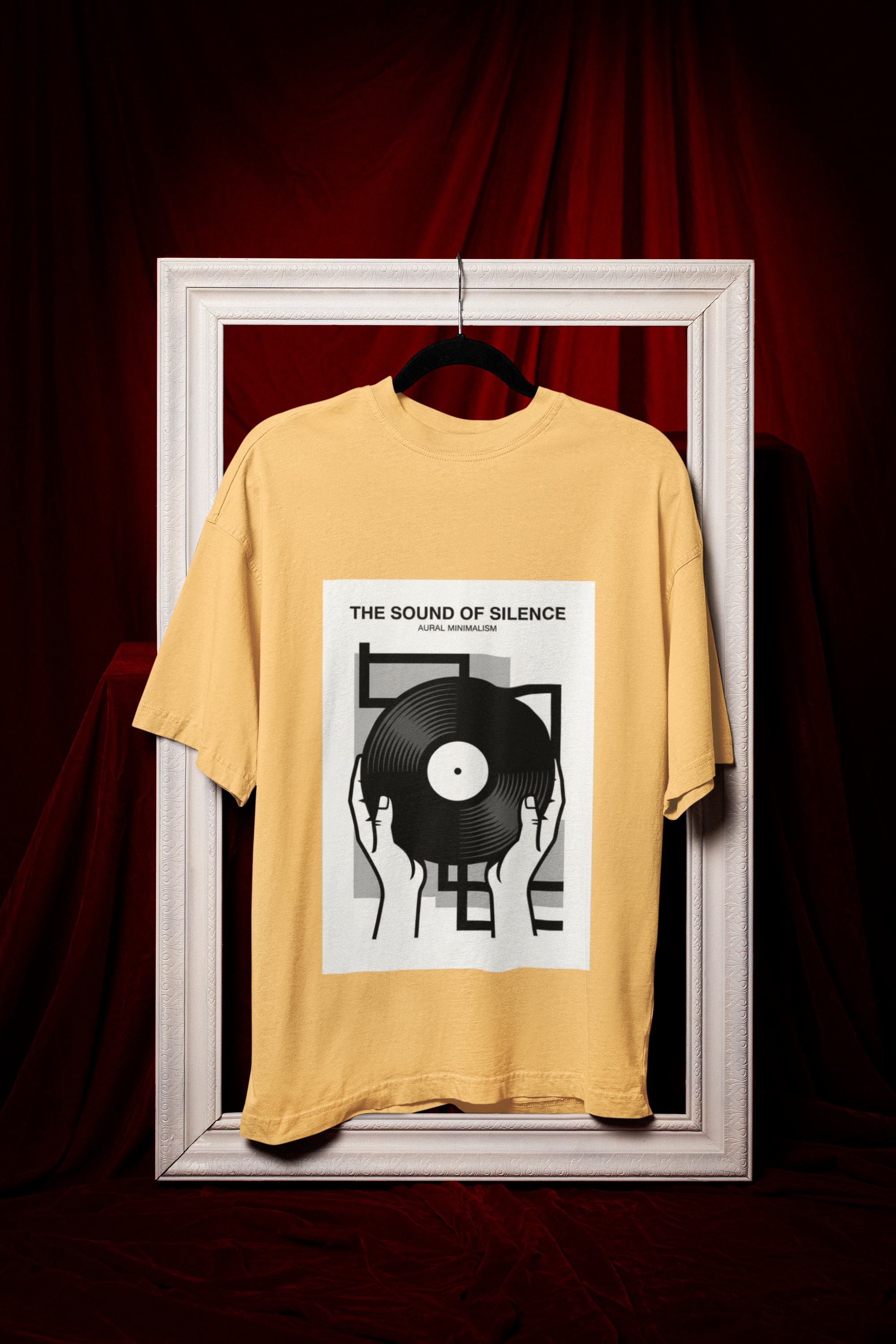 Oversized Men's T-Shirt Record Silence